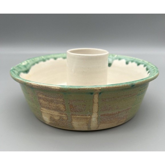 Handmade Studio Art Pottery Tipsy Upright Chicken Cooker Beer Can Chicken EUC - Picture 2 of 6